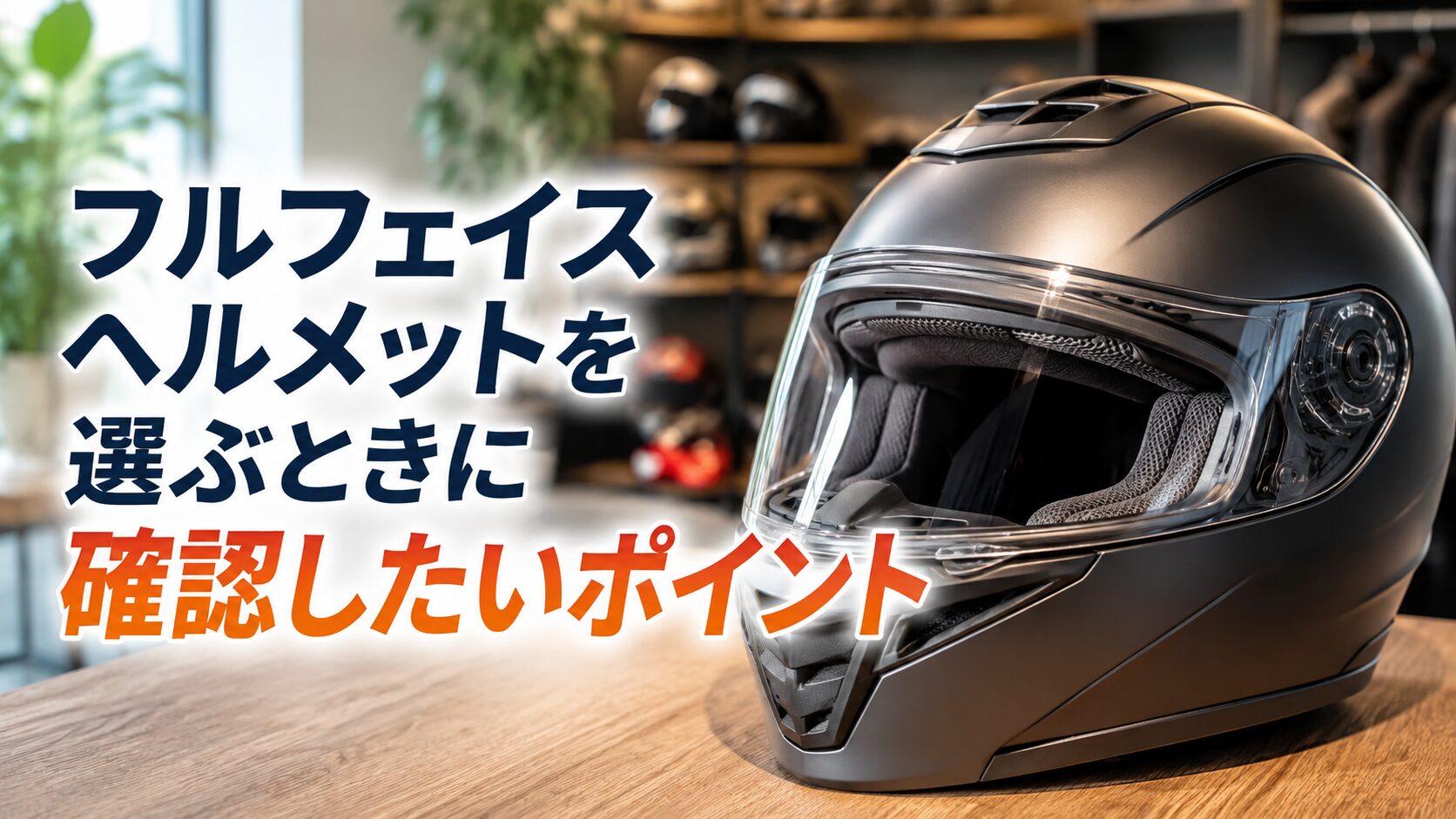 フルフェイスヘルメットを選ぶときに確認したいポイント｜安全性と快適性で見る注意点