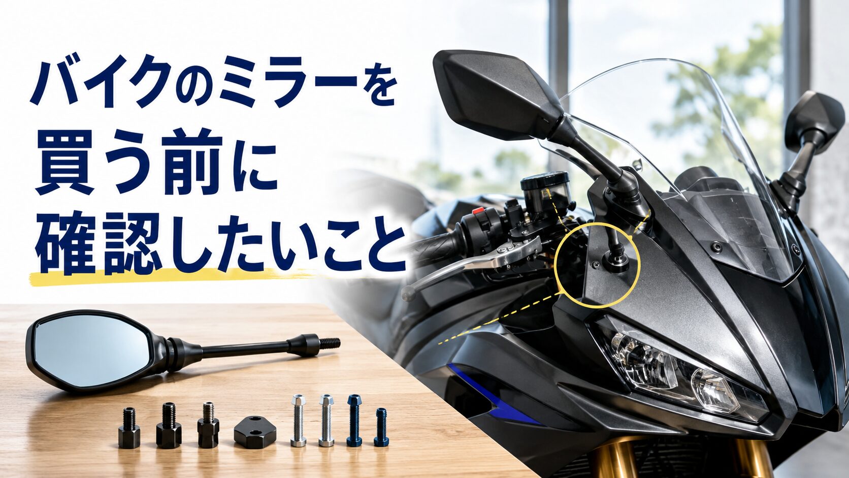 バイクのミラーを買う前に確認したいこと｜ネジ径・正ネジ・逆ネジ・保安基準