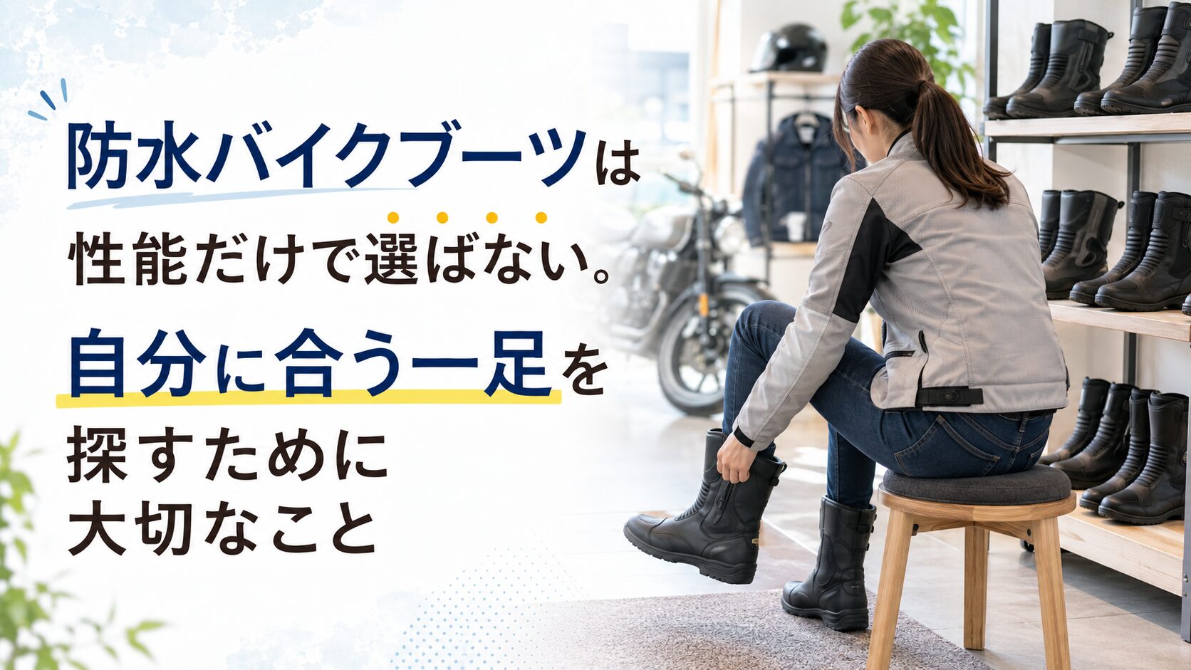 防水バイクブーツは性能だけで選ばない。自分に合う一足を探すために大切なこと